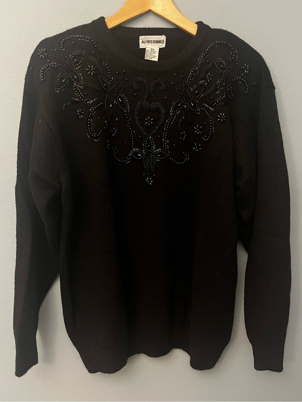 Vintage Alfred Dunner Beaded Crewneck Sweater